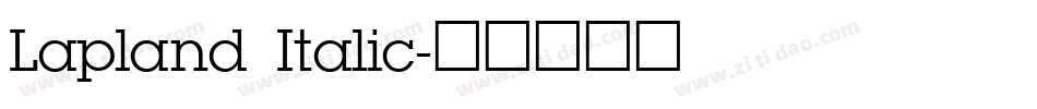 Lapland Italic字体转换